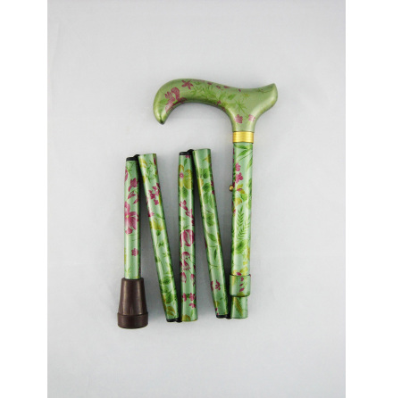 Hopf�llbar k�pp, gr�n med blommor