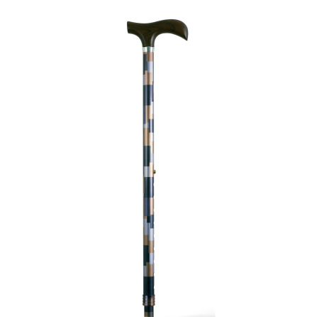 Kpp - rutig, bl/brun, stllbar 77 - 100 cm